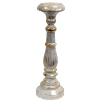 Soporte de vela grande - Oro blanco