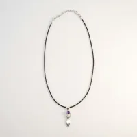Colgantes devocionales de la India - Baño de plata (Cordón de 45 cm) - Diosa Amatista