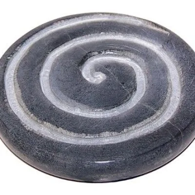 Plato para Incienso Espiral Mármol Negro 7cm