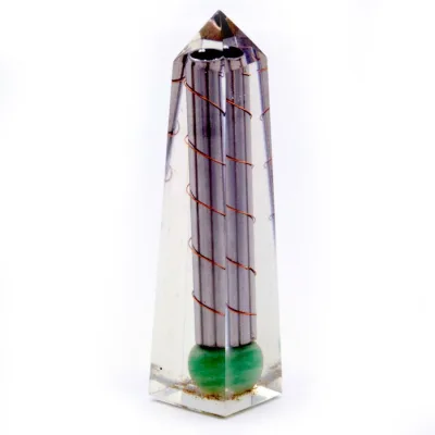 Orgonita Obelisco Verde Aventurina - 110x30 mm