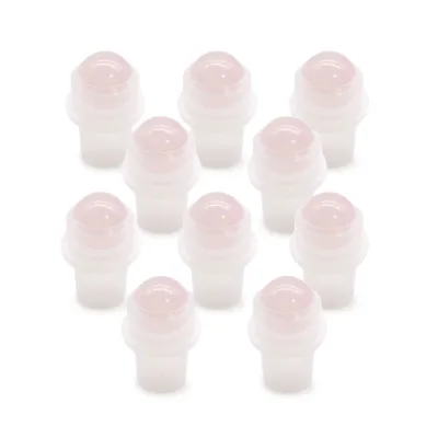 Punta de rodillo de piedras preciosas para botella de 5 ml - Cuarzo rosa