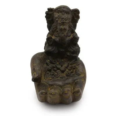 Quemador de incienso Ganesh y mano (antiguo)