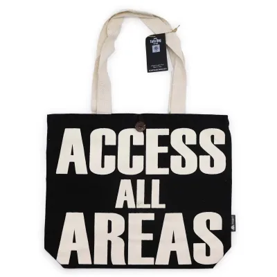 Bolso Básico Icónico - ACCESO A TODAS LAS ÁREAS  -Negro natural 10 oz (36 x 43 x 10 cm)