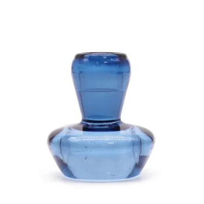 Portavelas reversible con diseño de seta para cena / vela de té - Azul real