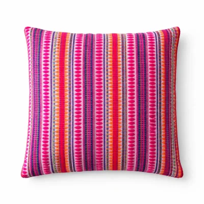 Funda de cojín clásica - Rayas neón - 45x45 cm
