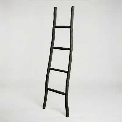 Gran escalera de madera Kemu - 1,5 m - Negro - Estilo japonés