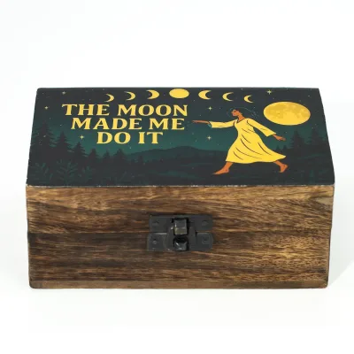 Caja esmaltada mediana - La luna me obligó a hacerlo