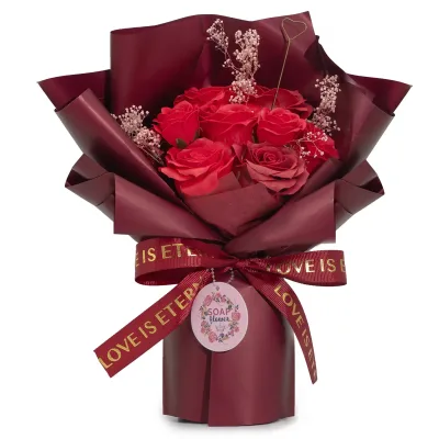 Ramo grande de rosas rojas - El amor es eterno -  Tarjeta de regalo