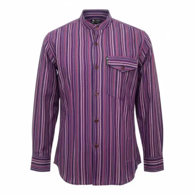 Nomad Sari Camisa de Abuelo - Negro Púrpura - Grande