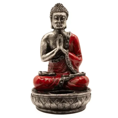 Buddha Porta Velas - Rojo - Med