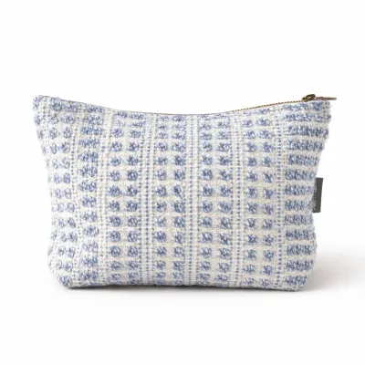 Nomad Sari Indian Jacquard Bolsa de aseo - Indigo Echo
