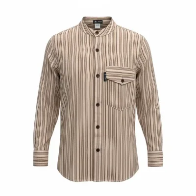 Nomad Sari Camisa de abuelo - Marrón beige - Mediano