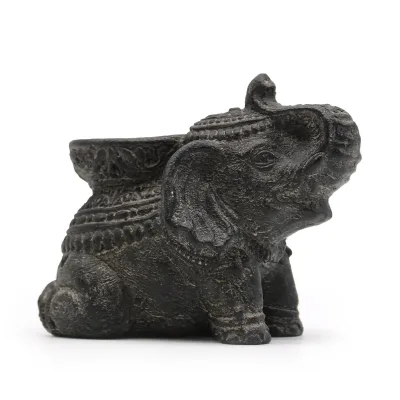 Elefante Incienso y Candelabro (antiguo negro)