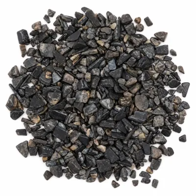 Black Tourmaline Gemstone Chips Bulk - 1KG