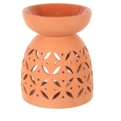Quemador de aceite de terracota grande de 20 cm
