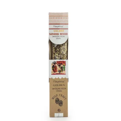 Palitos de resina de sándalo dorado para sahumar - 30 g