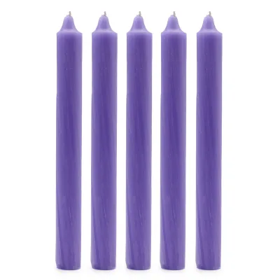 Velas a Granel de Color Sólido - Lila Rústica - Paquete de 10