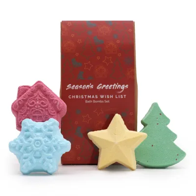 Pack de regalo de Bombas de Baño Navideñas - Lista de Deseos