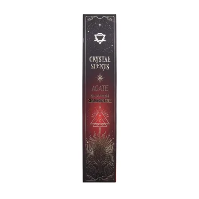 Cristal de ágata roja Fragancias de cristal Incienso de purificación - Azafrán