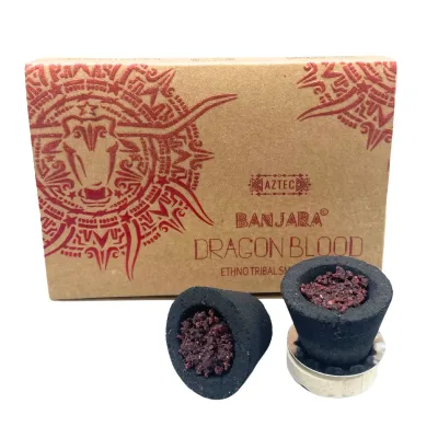 Caja de 6 copas de Resina Banjara - Sangre de Dragón