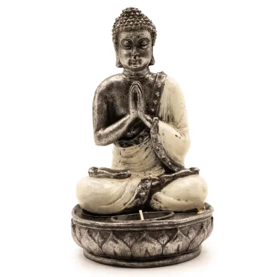 Buddha Porta Vela- Blanco - Med