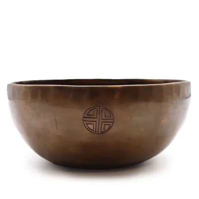 Cuenco tibetano indio extragrande con fases lunares (aprox. 1500 g) - 22 cm