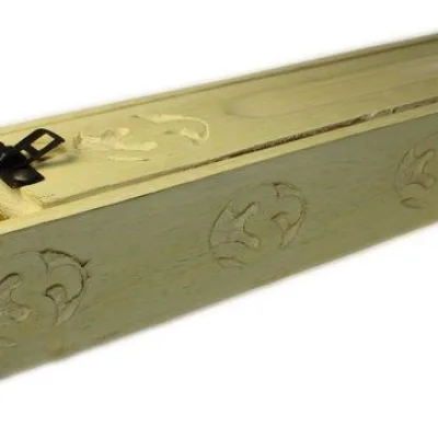 Caja de incienso de madera AMARILLA