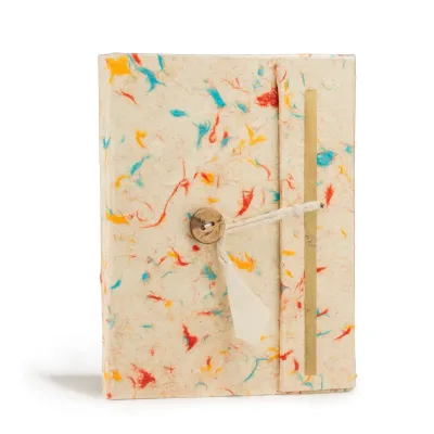 Cuaderno de algodón de colores surtidos Med Lokta Lrg (15x12cm) - 45 hojas