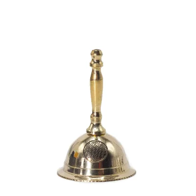 Pequeña campana de latón para altar - Flor de la Vida