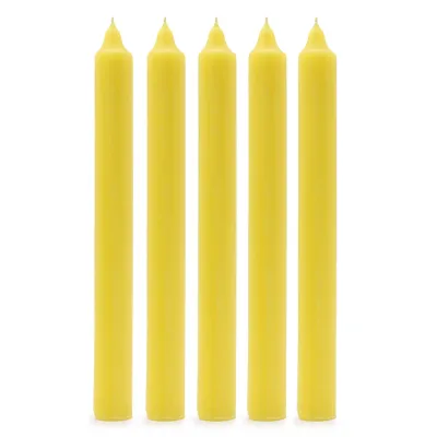 Velas a Granel de Color Sólido - Limón Rústico - Paquete de 10