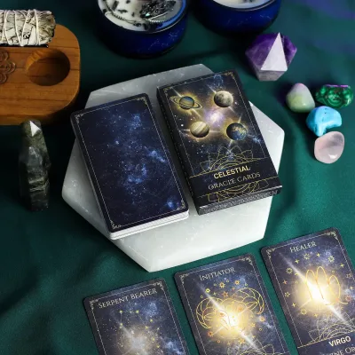 Cartas de Oráculo del Atlas de Energía Celestial - Baraja Espiritual