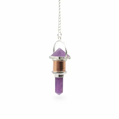 El motor violeta - Pieza de combo péndulo de cobre - amatista