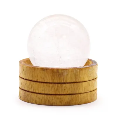 Esfera de cristal de cuarzo transparente de 50 mm con soporte