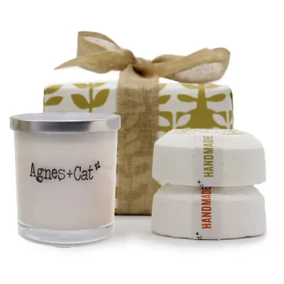 Set de Regalo: Bombas de baño de Clementina & Mor. Roll + Vela de Cítricos frescos