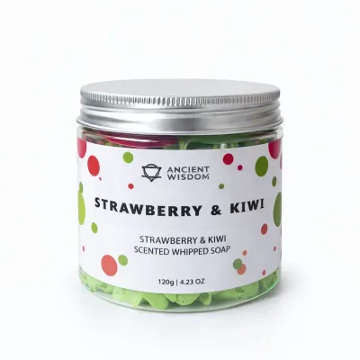 Jabón Cremoso de fresa y kiwi 120 g