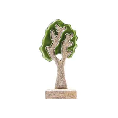 Perdido en el bosque - Decoración de madera 3D de un solo árbol - 20x10cm