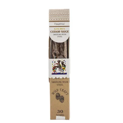 Varillas de resina para difuminar salvia y cedro dorado 30g (6 unidades)