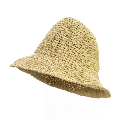 Sombrero de paja tipo floppy para el sol - beige natural