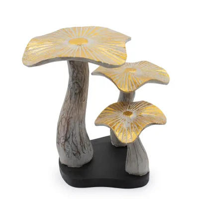 Arte de hongo dorado mediano - 25cm - blanqueado