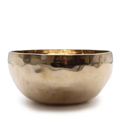 Cuenco tibetano de metal brillante extragrande hecho a mano (aprox. 1500 g) - 21 cm