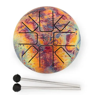 Low Med Hapi Drum Salpicadura Volcánica - 14x7cm