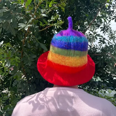 Sombrero de sauna de fieltro - Arcoíris