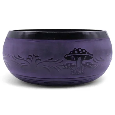 Cuenco tibetano en forma de hongo - Purple Haze (23x10,5 cm, 1,3 kg)