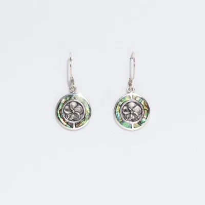 Pendientes de Concha y Plata - Frangipani - Abalón