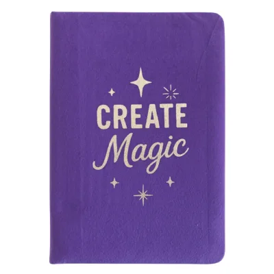 Cuaderno de terciopelo morado - 80 páginas - Crea magia
