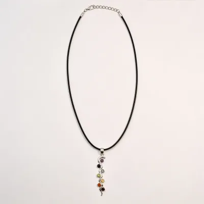 Colgante Devocional Indio - Baño de plata (Cordón de 45 cm) - Chakra de la serpiente