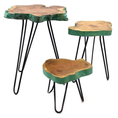 Juego de 3 maceteros de madera Gamell - Greenwash