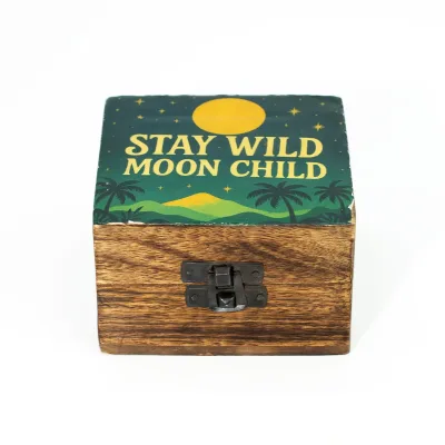 Pequeña caja esmaltada - Mantente salvaje, hijo de la luna
