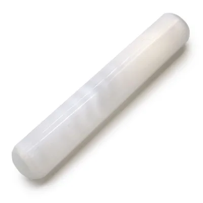 Varita de Selenita - 16 cm (Ambos extremos redondos)