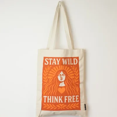 Nomad Sari Iconic Toni Tote Bag - Mantente salvaje - Natural 10oz
